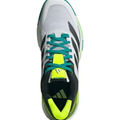 Adidas Crazyquick Boost padelschoenen heren cloud white core black lime burst