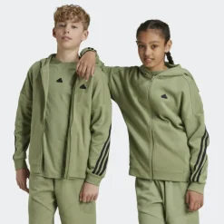Adidas Future Icons 3-Stripes trainingsjack junior collegiate green