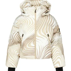 Airforce Sun Peaks Moiré winterjas dames white beige mist