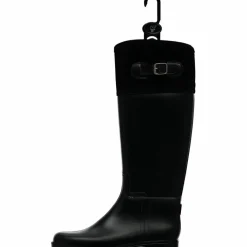 Apollo Hoog regenlaarzen met gesp dames black