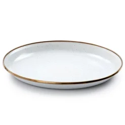 Barebones Emaille plat bord  ø 210 mm egg shell 2-pack