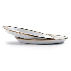 Barebones Emaille plat bord  ø 210 mm egg shell 2-pack