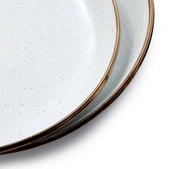 Barebones Emaille plat bord  ø 210 mm egg shell 2-pack