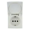 Berker wandcontactdoos met deksel wit