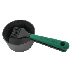 Big Green Egg  Gietijzeren pan met siliconen bakkwast