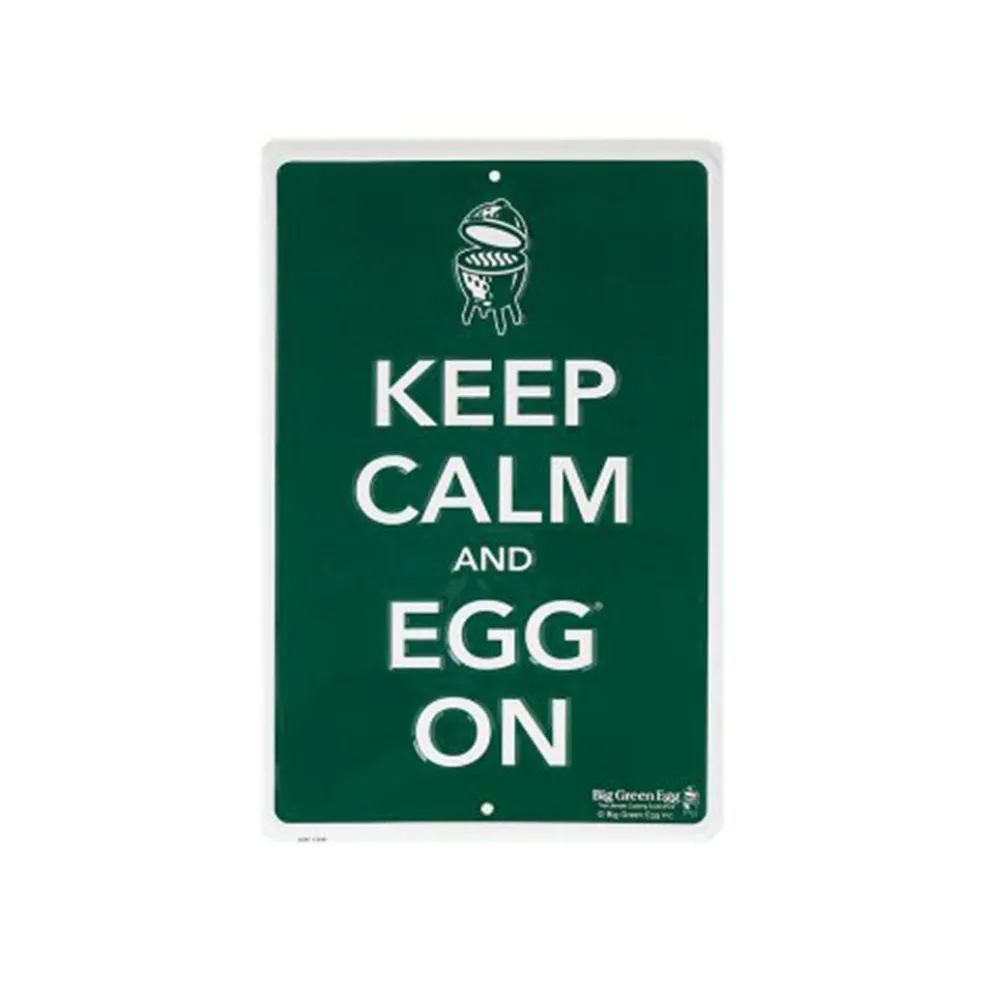 Big Green Egg Sign Keep Calm and Egg On decoratie
