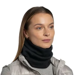 Buff Knitted col lilon black