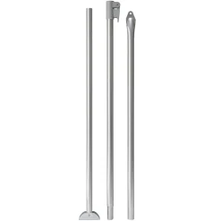 Campking Stormstok met voet aluminium 25 / 22 mm 180 - 260  cm QG