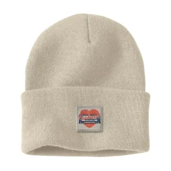 Carhartt Heart Patch muts dames oat milk