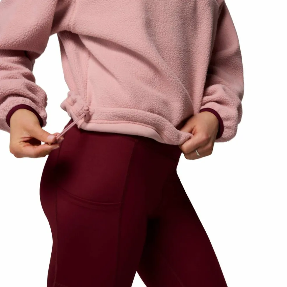 Columbia Helvetia II Cropped Half Snap sweater dames eraser pink fig rich wine