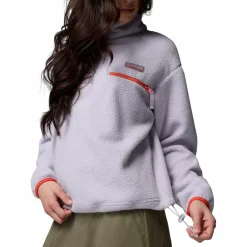 Columbia Helvetia II Cropped Half Snap sweater dames lavender pearl shale purple zing