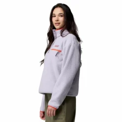 Columbia Helvetia II Cropped Half Snap sweater dames lavender pearl shale purple zing