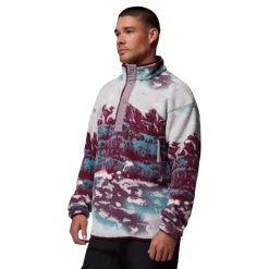Columbia Helvetia II Printed Half Snap fleece sweater heren rich wine sisters