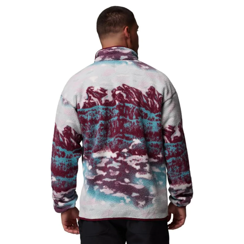 Columbia Helvetia II Printed Half Snap fleece sweater heren rich wine sisters