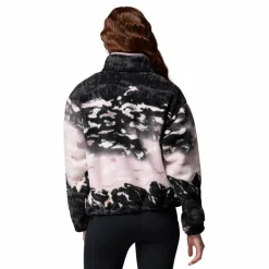 Columbia Helvetia II Printed Cropped Half Snap  sweater dames shale purple sisters shale purple