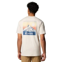 Columbia Kwick Hike Technical shirt heren dark stone heather linear view multi