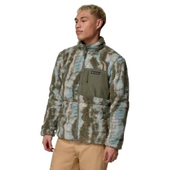Columbia Winter Pass Reversible fleece vest heren stone  green tracks
