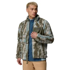 Columbia Winter Pass Reversible fleece vest heren stone  green tracks