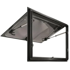 DWS Camping  Rechthoekig klapraam inclusief combihor zwart  700 x 400 mm
