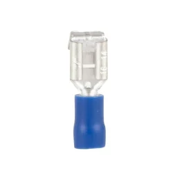 DWS Vlakstekkerhuls 6,3 mm met extra tab blauw per 10 stuks