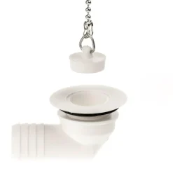 Fawo haakse afvoerplug 25 mm wit