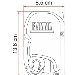 Fiamma F45 S 230 cassetteluifel titanium - Royal Grey