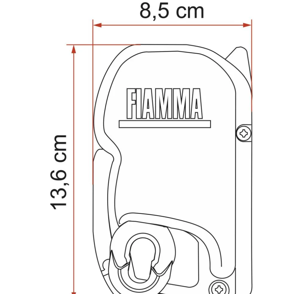 Fiamma F45 S PSA 260 cassetteluifel polar white - Royal Grey