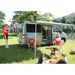Fiamma F45 S 260 VW Multivan Transporter T5 T6 met C-rail cassetteluifel deep black - Royal Grey