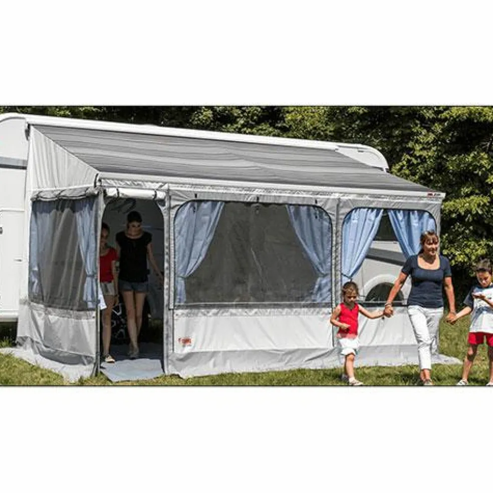 Fiamma F45s ZIP 300 cassetteluifel polar white - Royal Blue