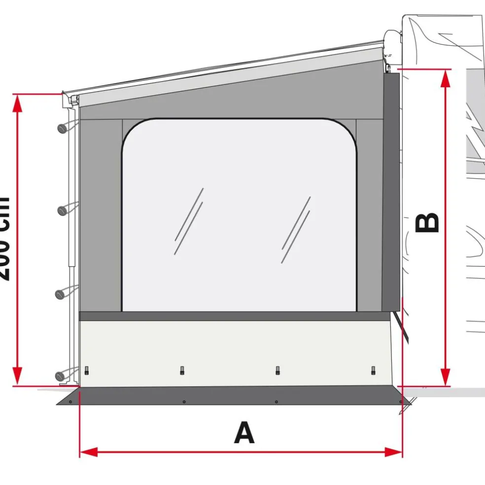 Fiamma Side W Pro F45 F65 F80 zijwand