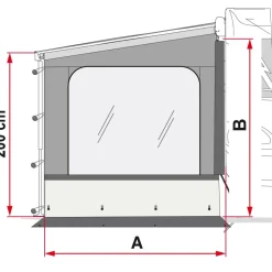 Fiamma Side W Pro XXL F45 F65 F80 zijwand