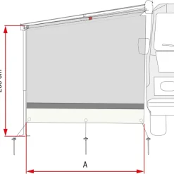 Fiamma Sun View Side Caravanstore XL zijwand schaduwdoek