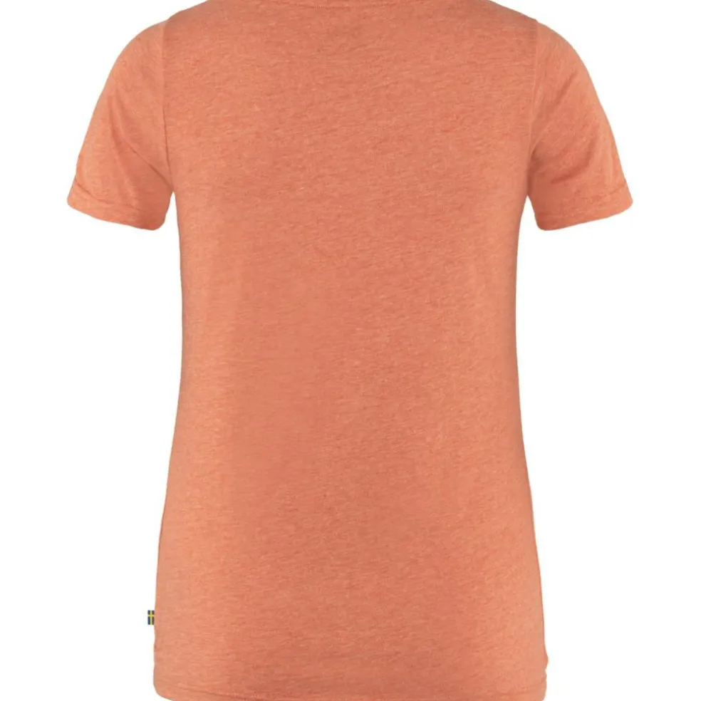 Fjällräven Logo shirt dames rowan red melange