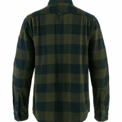 Fjällräven Ovik Heavy Flannel overhemd heren deep forest  dark navy