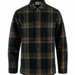 Fjällräven Singi Flannel overhemd heren dark navy wood brown