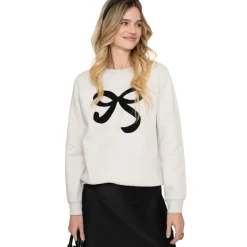 Geisha sweater dames beige melange black