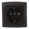 Haba C-line wandcontactdoos bruin