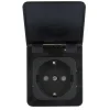Haba C-line wandcontactdoos met klep zwart