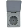 Haba C-line wandcontactdoos met klep bruin