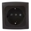 Haba C-line wandcontactdoos zwart