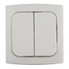 Haba C-line wipschakelaar dubbel wit