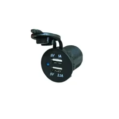 Haba Powerline dubbele inbouw USB lader 1 x 2,1A en  1 x 1A