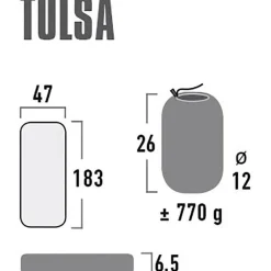 High Peak  Tulsa luchtbed dark grey
