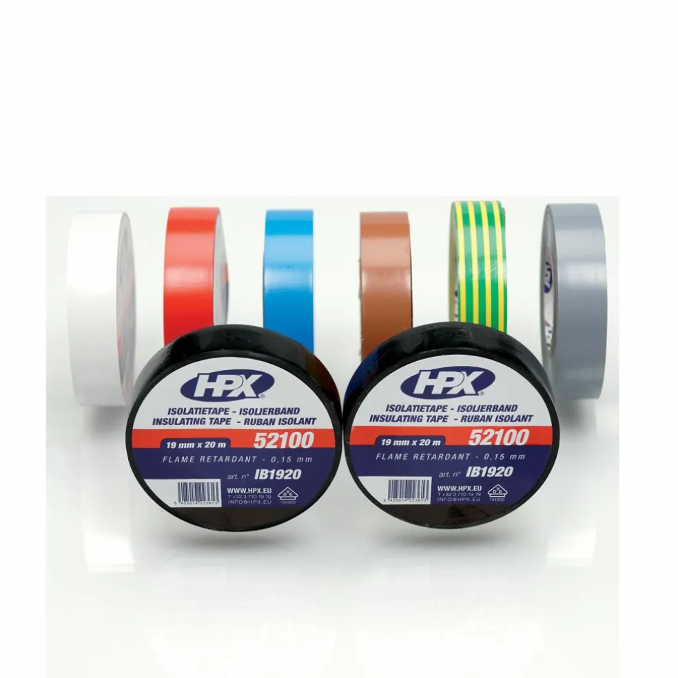 HPX 52100 isolatietape zwart 19 mm x 20 meter