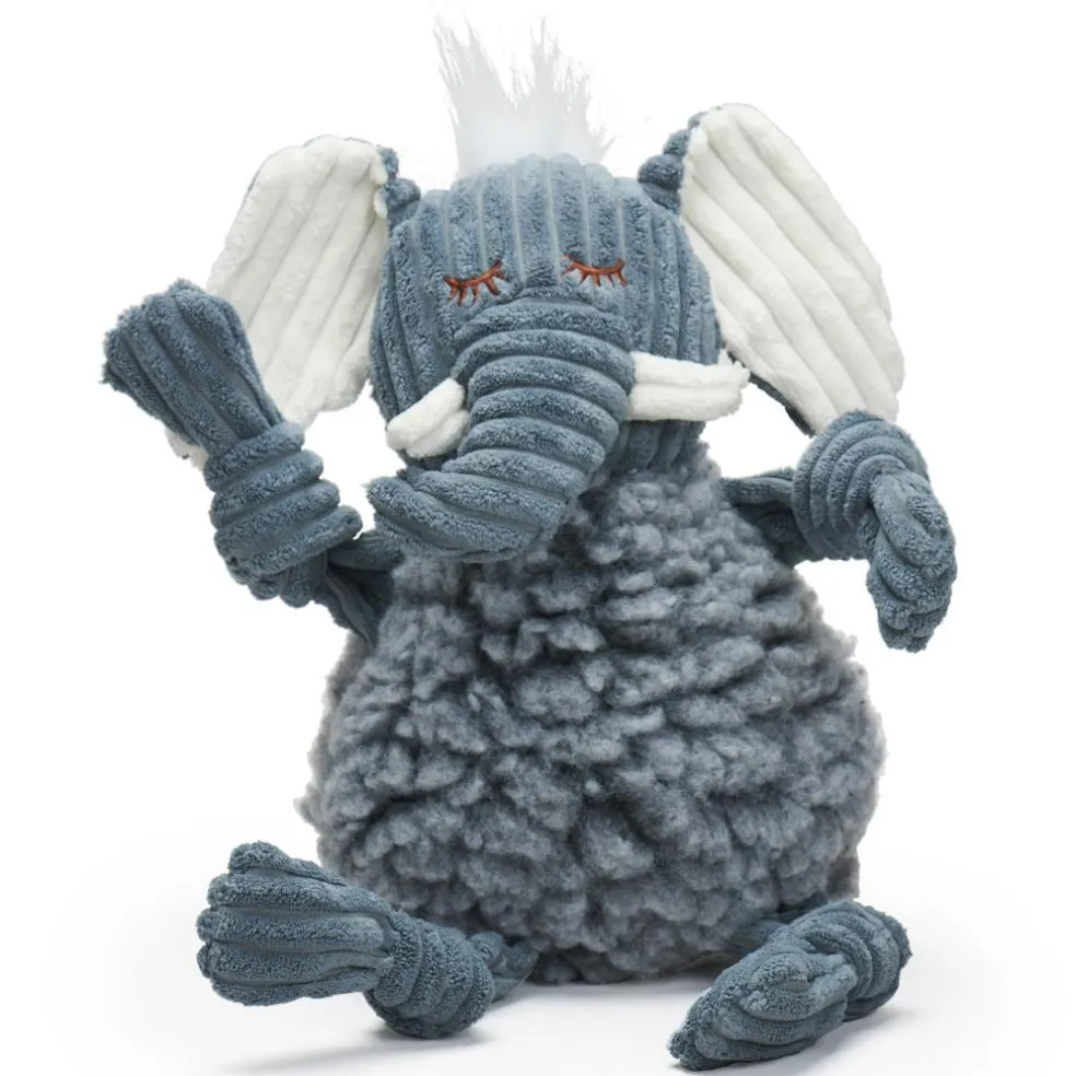HuggleHounds Ellamae Elephant HuggleFleece FlufferKnottie Plush Large hondenspeelgoed