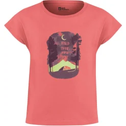 Jack Wolfskin  Graphic shirt junior sunset coral