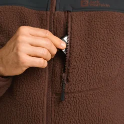 Jack Wolfskin  Kammweg Pile Fleece vest heren hot choc
