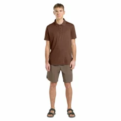 Jack Wolfskin  Travel polo heren dark rust heather