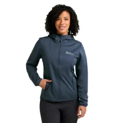 Jack Wolfskin  Windhain Hoody softshell jas dames midnight sky