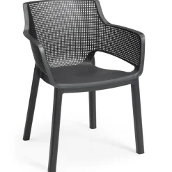 Keter Elisa stapelbare tuinstoel graphite